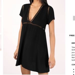 TOBI YOUR HEART BLACK SHIFT DRESS